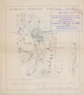 Plan of Strathisla distillery and neighbouring buildings